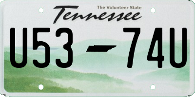 TN license plate U5374U