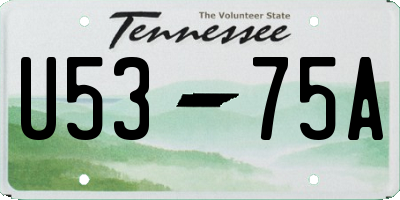 TN license plate U5375A