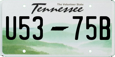 TN license plate U5375B
