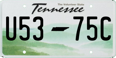 TN license plate U5375C
