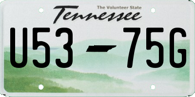 TN license plate U5375G
