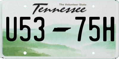 TN license plate U5375H
