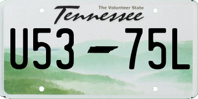 TN license plate U5375L