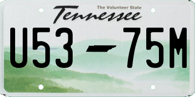 TN license plate U5375M