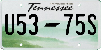 TN license plate U5375S