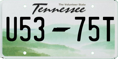 TN license plate U5375T