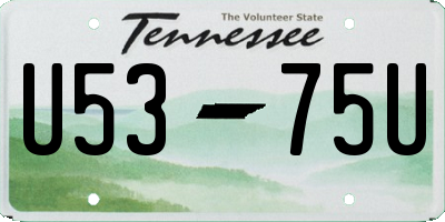 TN license plate U5375U