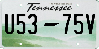 TN license plate U5375V