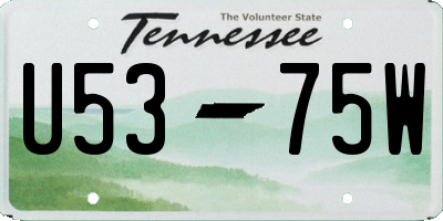 TN license plate U5375W