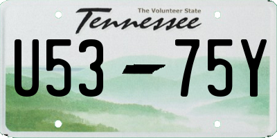 TN license plate U5375Y
