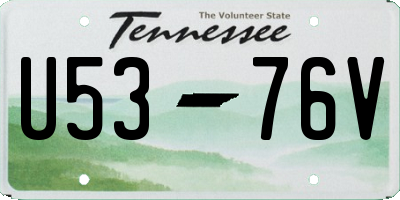 TN license plate U5376V