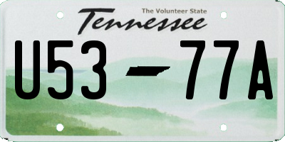 TN license plate U5377A