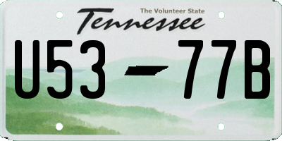 TN license plate U5377B
