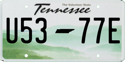 TN license plate U5377E