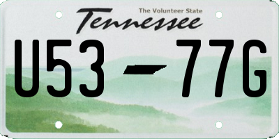 TN license plate U5377G