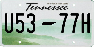 TN license plate U5377H