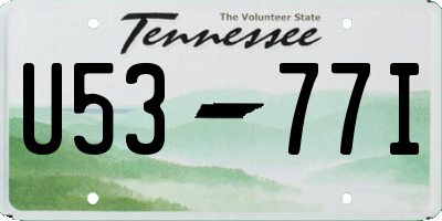 TN license plate U5377I