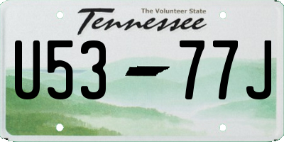 TN license plate U5377J