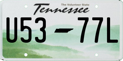 TN license plate U5377L