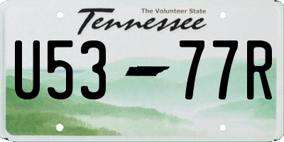 TN license plate U5377R