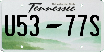 TN license plate U5377S