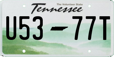TN license plate U5377T