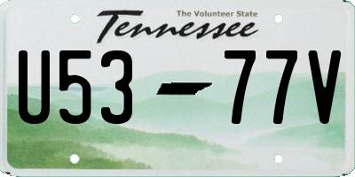 TN license plate U5377V