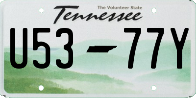 TN license plate U5377Y