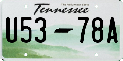 TN license plate U5378A