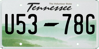 TN license plate U5378G
