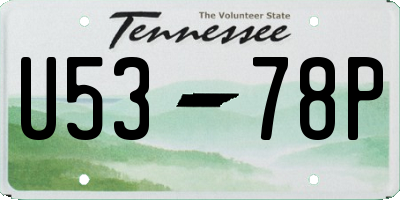 TN license plate U5378P