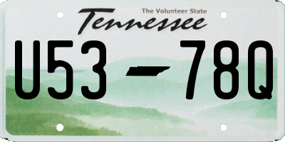 TN license plate U5378Q