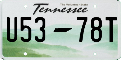 TN license plate U5378T