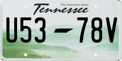 TN license plate U5378V