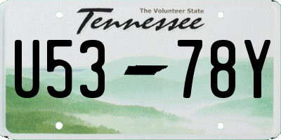 TN license plate U5378Y