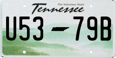 TN license plate U5379B