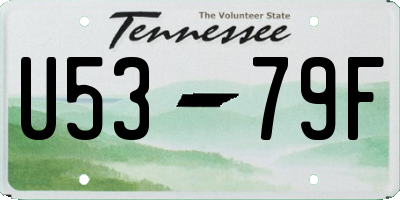 TN license plate U5379F