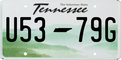 TN license plate U5379G