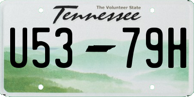 TN license plate U5379H