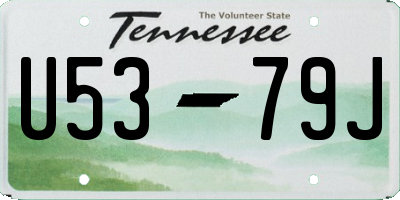 TN license plate U5379J