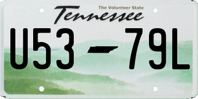 TN license plate U5379L
