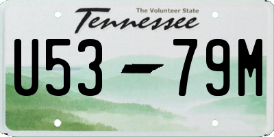 TN license plate U5379M