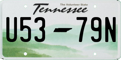 TN license plate U5379N