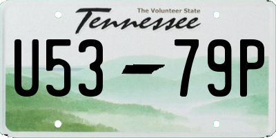 TN license plate U5379P