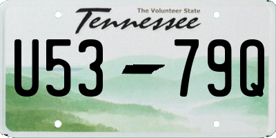 TN license plate U5379Q