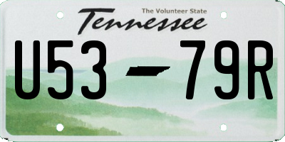 TN license plate U5379R