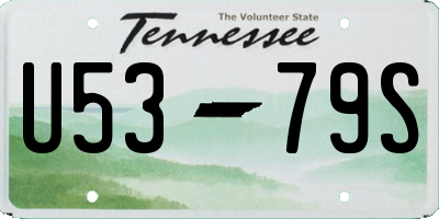 TN license plate U5379S