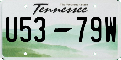 TN license plate U5379W