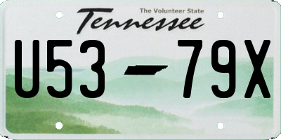 TN license plate U5379X