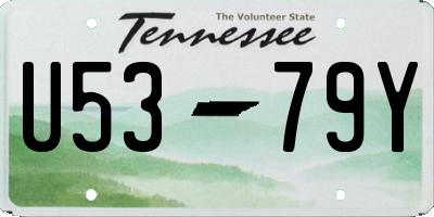 TN license plate U5379Y